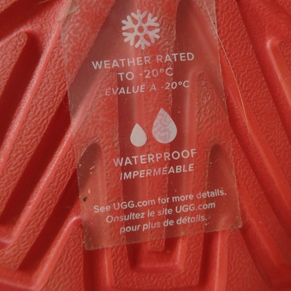 UGG Plush Women's Classic Clear Mini Fashion Boot Lava Flow Sz 9 Brand New - Picture 14 of 15